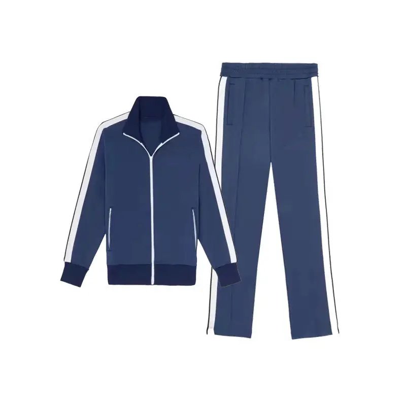 Explosive trendy brand patchwork set casual sports men's stand-up collar zipper Tracksuits men Jacket 100% Polyester Track
