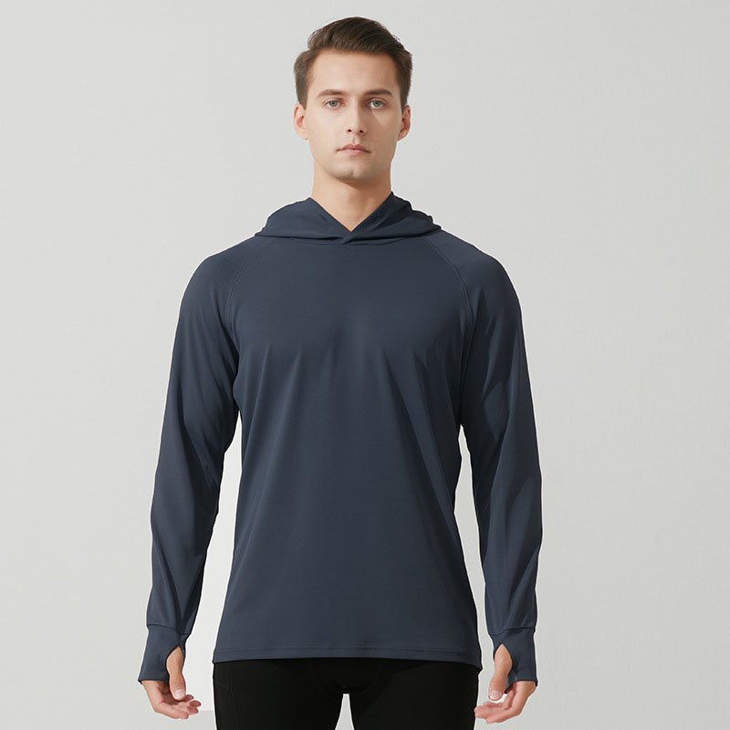 Custom Men's Sports Gym T Shirts Quick Dry Lightweight Pullover Hoodie Mens Training Wear Fitness Clothing Work Out Sweatshirt