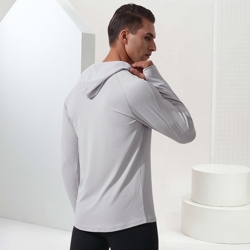 Custom Men's Sports Gym T Shirts Quick Dry Lightweight Pullover Hoodie Mens Training Wear Fitness Clothing Work Out Sweatshirt