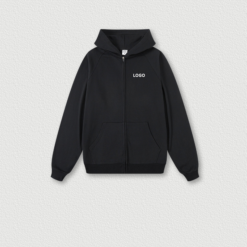 custom 3d embossed logo plus size heavyweight full zip hoodie men's hoodies sweatshirts men's hoodies set