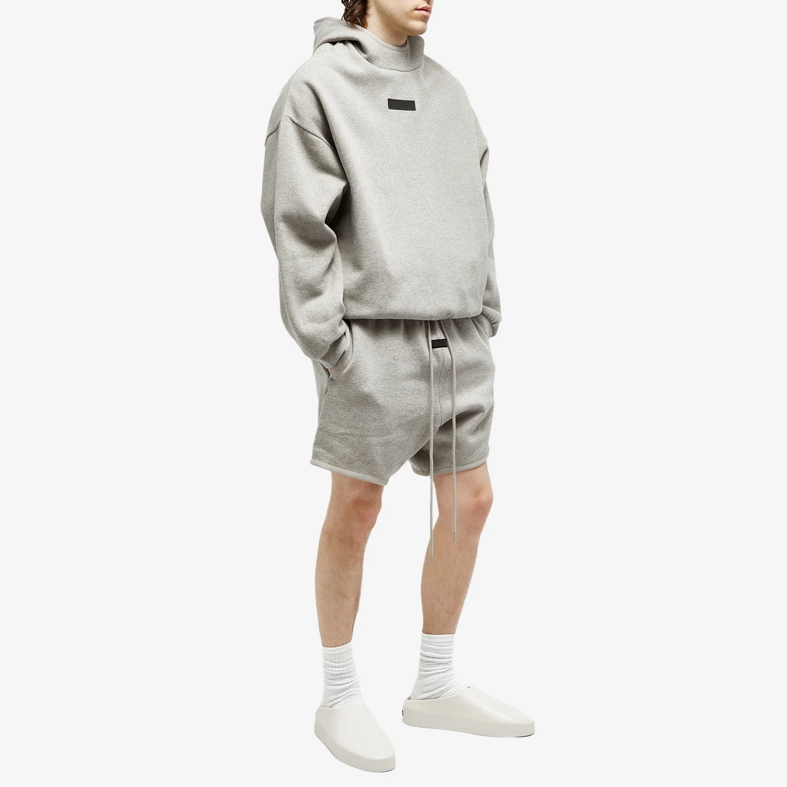 High Quality Wholesale Custom Logo Men's Hoodie And Shorts Sets Fleece Oversized Tracksuit Men Sweat Shorts Set