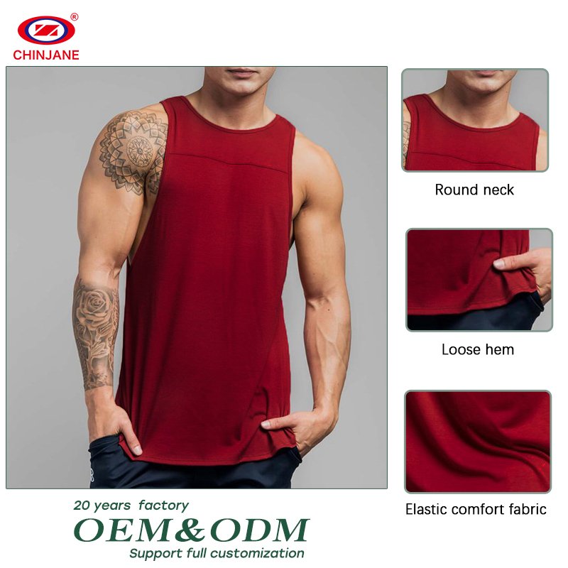 Wholesale Men's Fitness Vest Quick Dry High Quality Stretch Training Sleeveless Vest T-Shirt Top