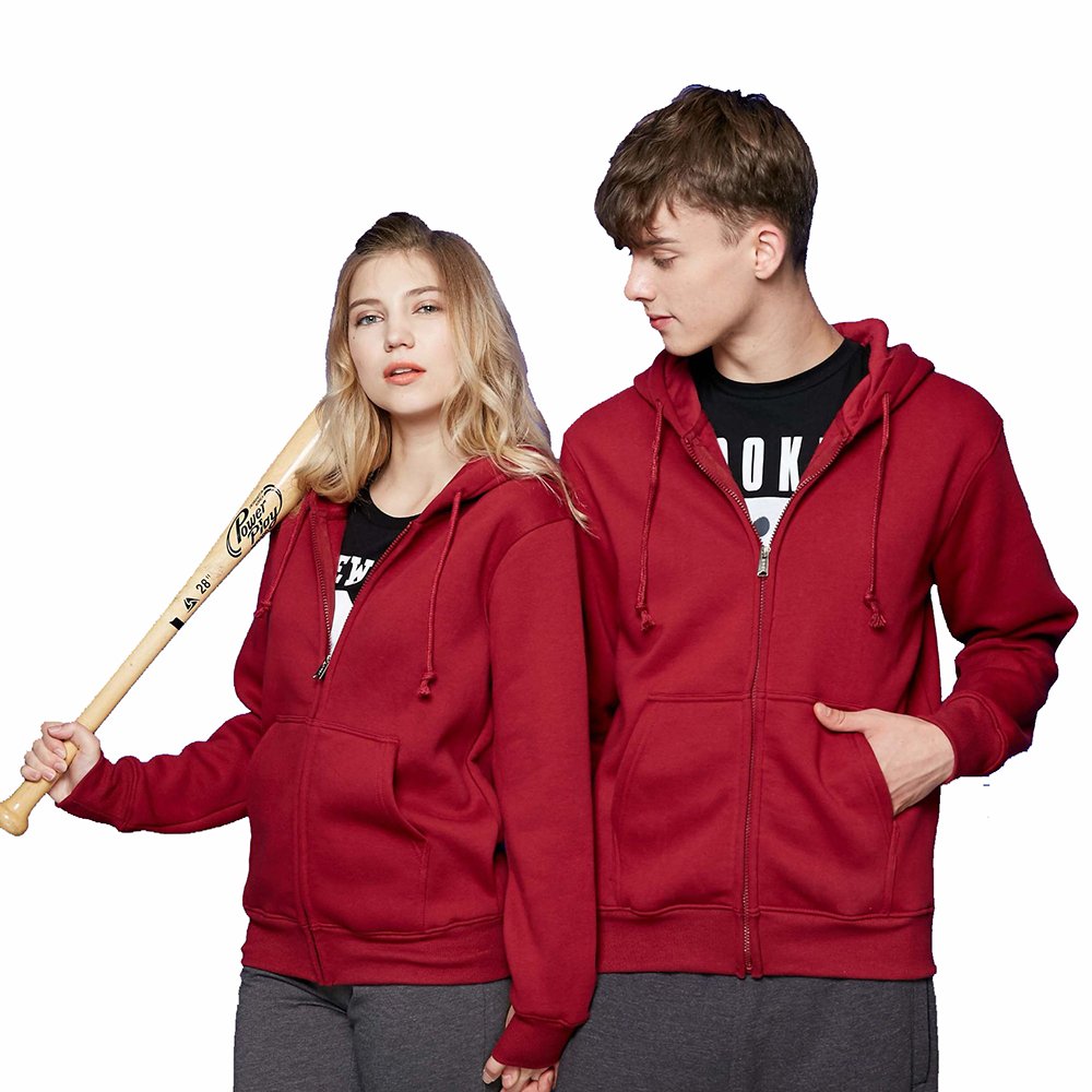 Custom Logo Full Zip Men's Fashion Hooded Sweatshirts Pullover Print and Letter Pattern Size Plus Fleece Material with Zipper