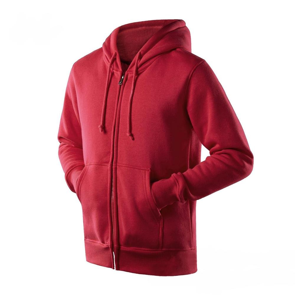 Custom Logo Full Zip Men's Fashion Hooded Sweatshirts Pullover Print and Letter Pattern Size Plus Fleece Material with Zipper