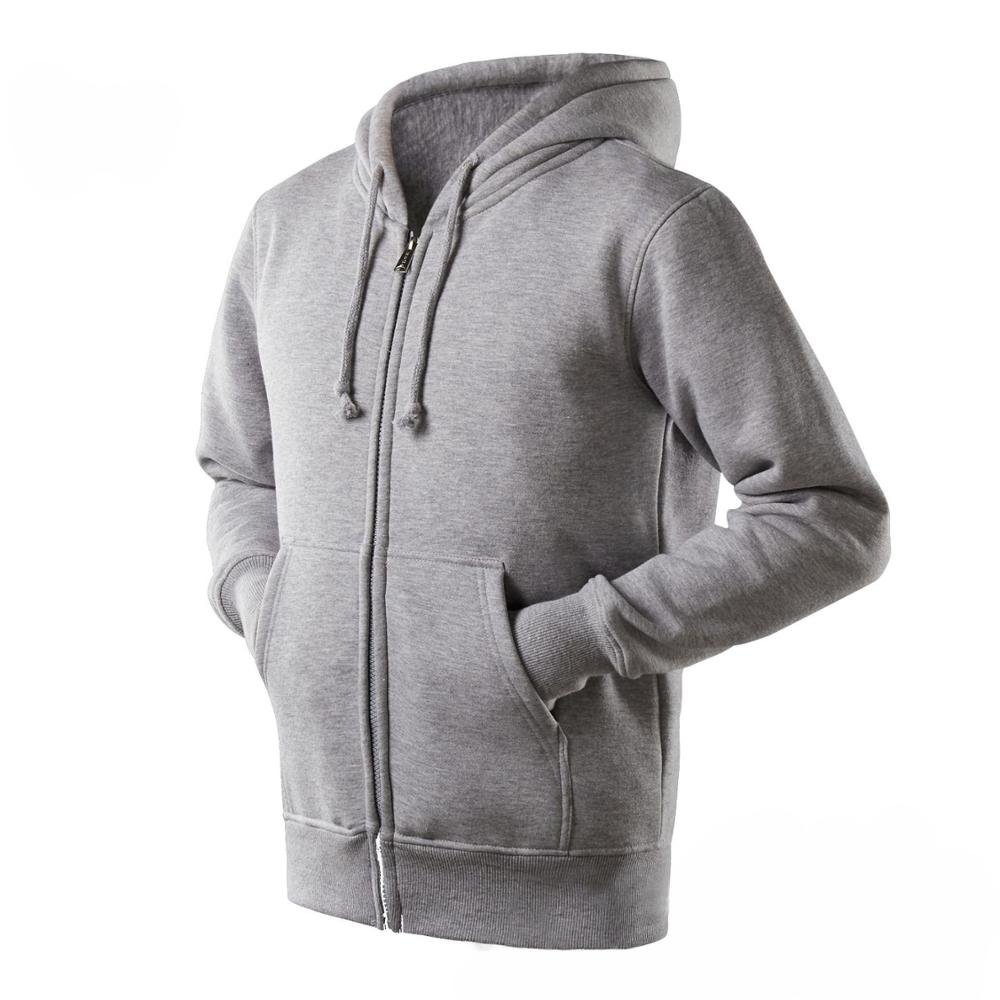 Custom Logo Full Zip Men's Fashion Hooded Sweatshirts Pullover Print and Letter Pattern Size Plus Fleece Material with Zipper