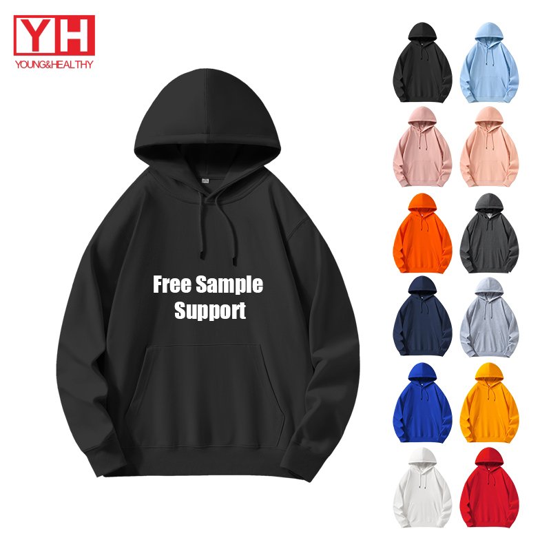 Puff Printing Heavyweight Men'S Hoody Print Pullover Cotton Hoodies Unisex Custom Blank Hoodies