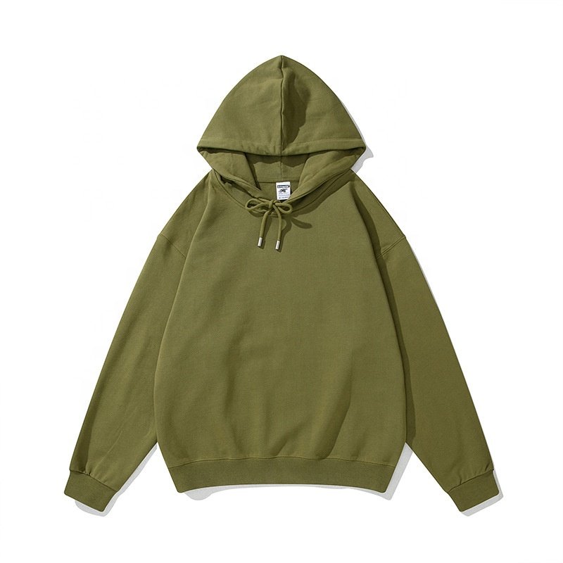 Ready to Ship High Quality 488gsm 100% Cotton Oversized Drop Shoulder Blank Hoodie Factory Direct Wholesale Custom Logo Printing