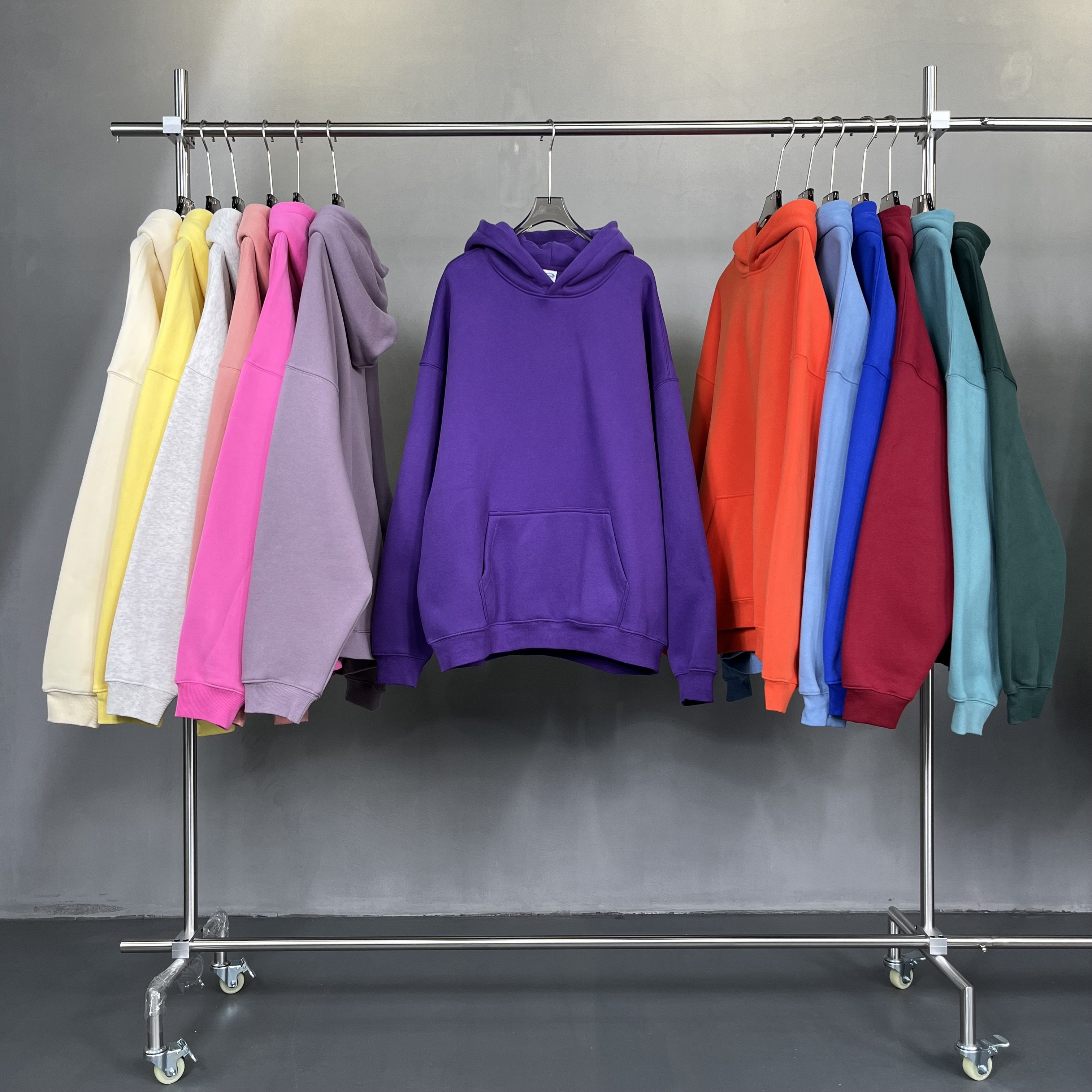 Luxury Streetwear 400gsm 100% Cotton Oversized Mens Hoodies casual Blank Customized Hoodie men's hoodies