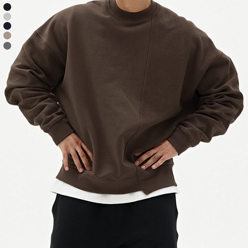 Exercise Essentials Plus Size Men's Hoodies Round Collar Athletic Works Soft Hoodie Loose Mens Active Hoodies
