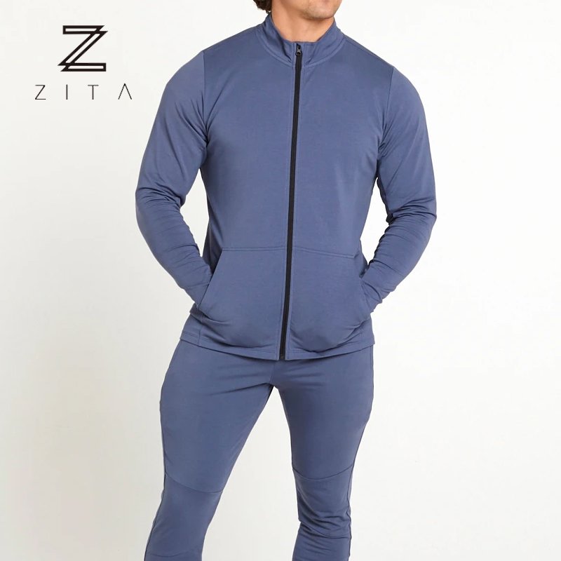 High Quality Custom Sports Wear Zip Up Blank Hoodie Long Sleeve French Terry Cotton Polyester Slim Fitness Gym Hoodies For Men