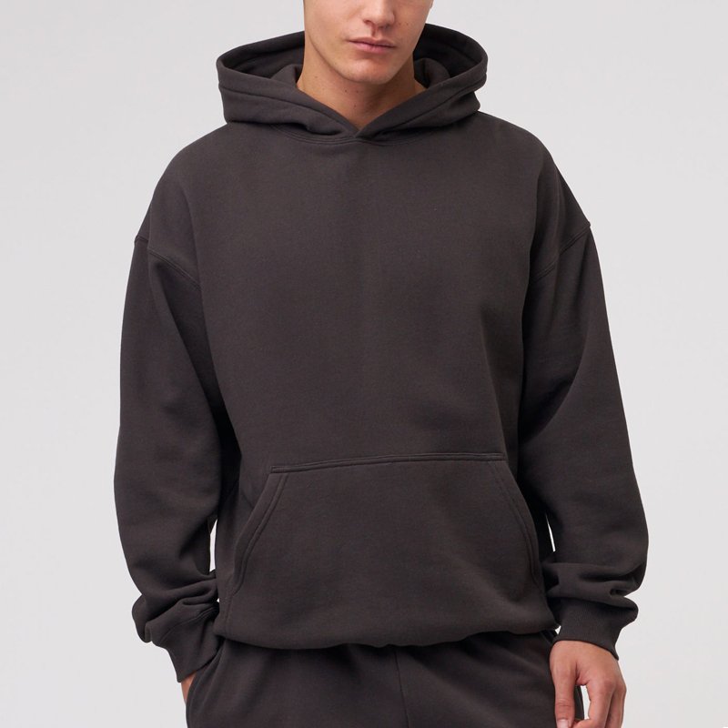 Wholesale manufacturer OEM customs vintage essentials boxy hoodie heavy weight oversized plain hoodies for men
