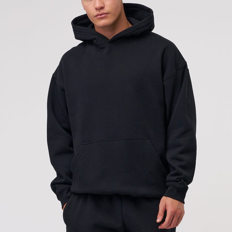 Wholesale manufacturer OEM customs vintage essentials boxy hoodie heavy weight oversized plain hoodies for men