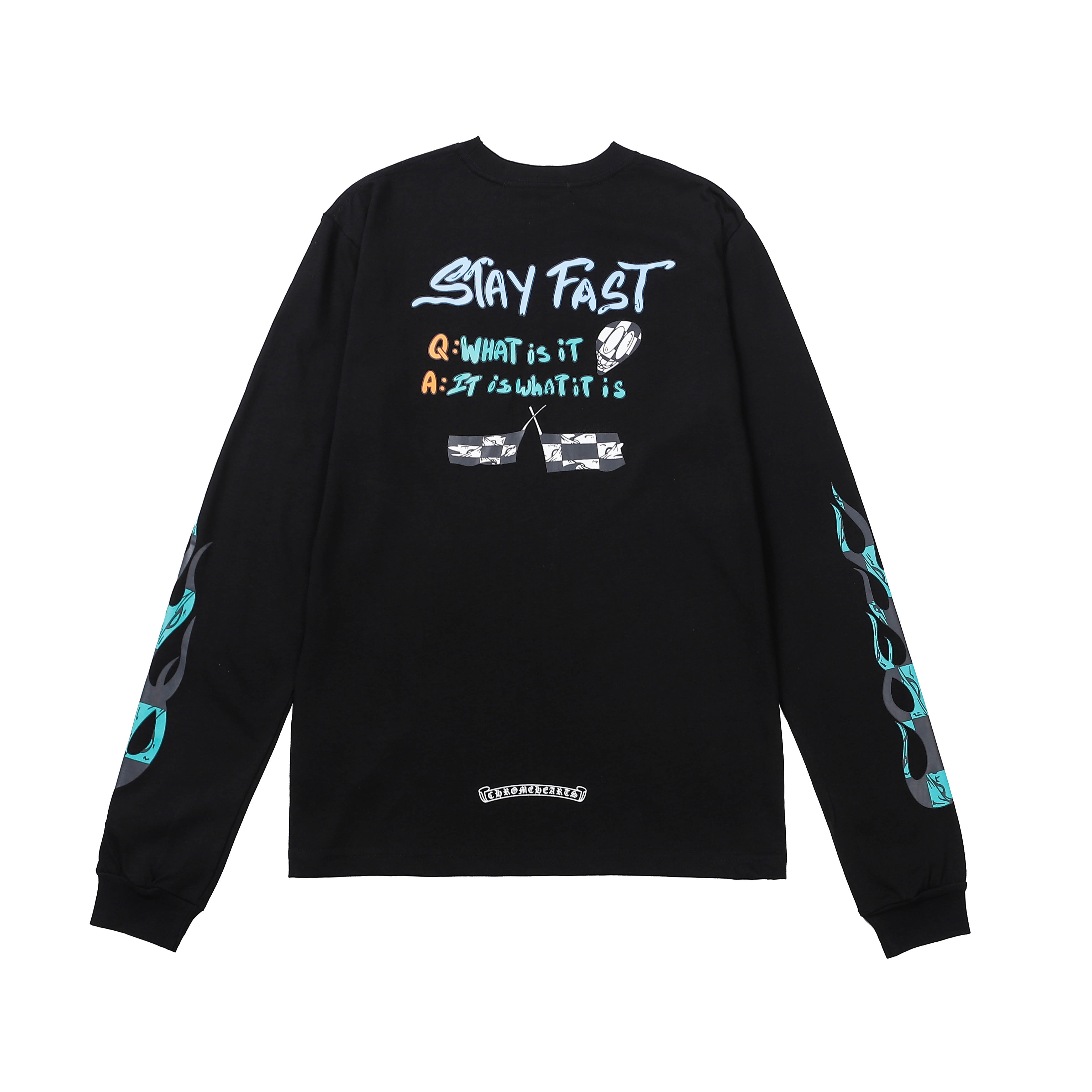 2024 New Hearts Chrome Men's & Women's hoodie Roan Sanskrit Print Hip Hop Graffiti 100% Cotton packaging hooded sweatshirt