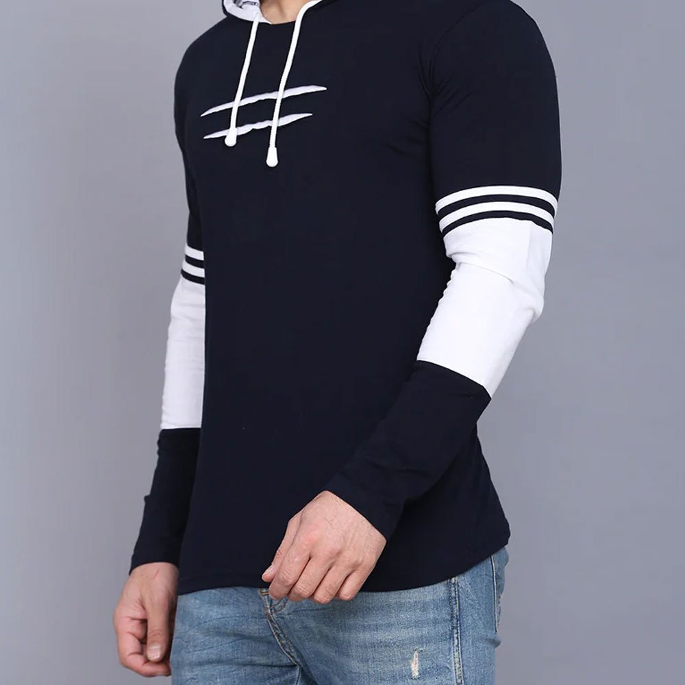 Men's Heavyweight Premium Pullover Hoodie Two Tone Raglan High Quality Customized Top Design Winter Fleece with 3D Print Pattern