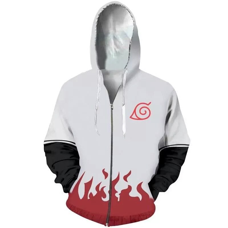 Hot Sell New Anime 3d Print Zip Up Hooded Sweater Coat Shirt Cosplay Anime Stock Wholesale Mens Sweatshirt