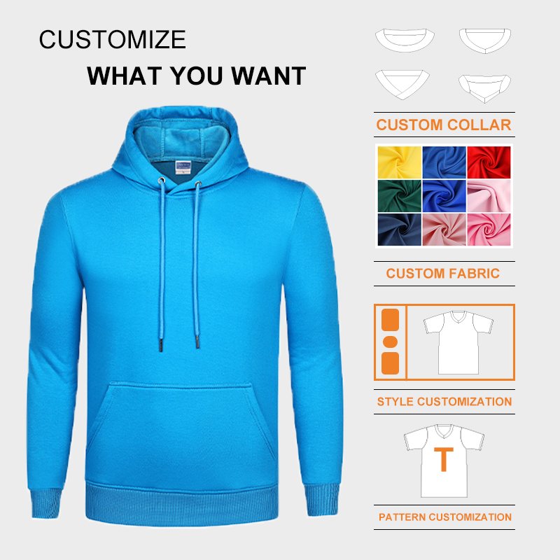 Wholesale Sublimation Pullover Custom Printing Oem Blank Plain Sweatsuit Tracksuit Plus Size Men's Hoodies