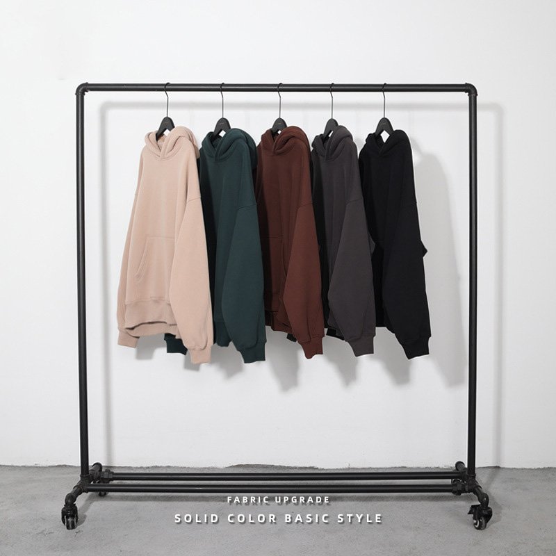Custom wholesale 360g polar fleece Inside Heavyweight oversized hoodies blank streetwear men's hoodies
