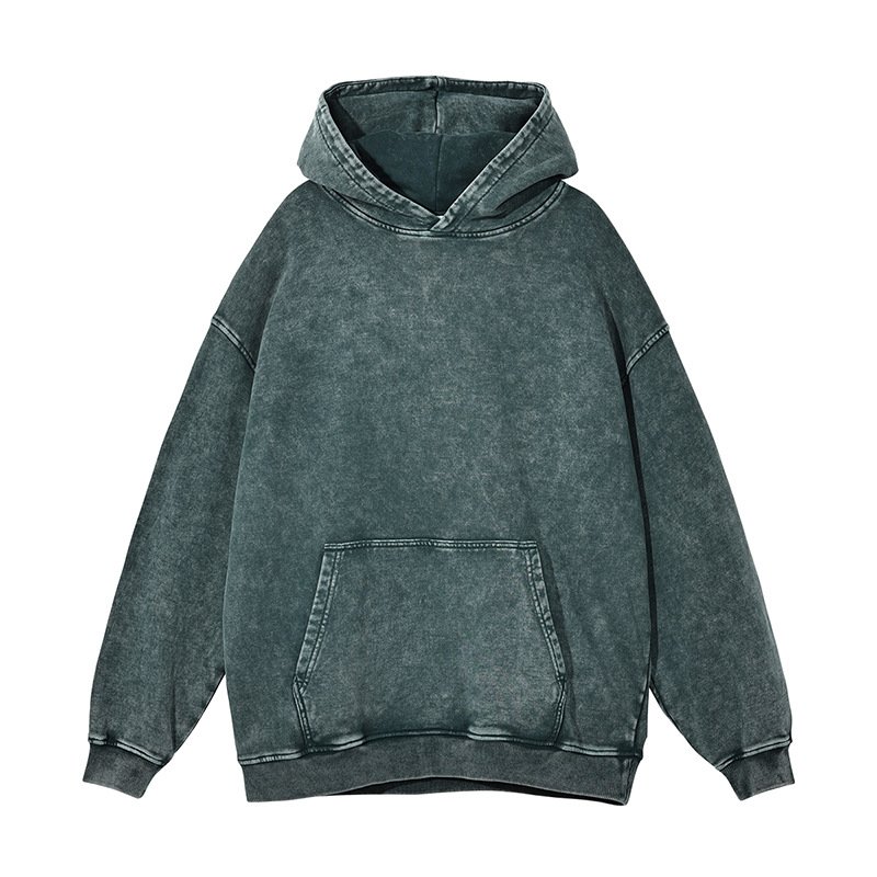 terry cotton vintage acid wash distressed hoodie batik embroidery vintage hoodie blank acid wash hoodie