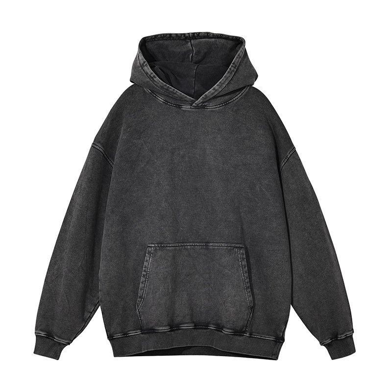 terry cotton vintage acid wash distressed hoodie batik embroidery vintage hoodie blank acid wash hoodie