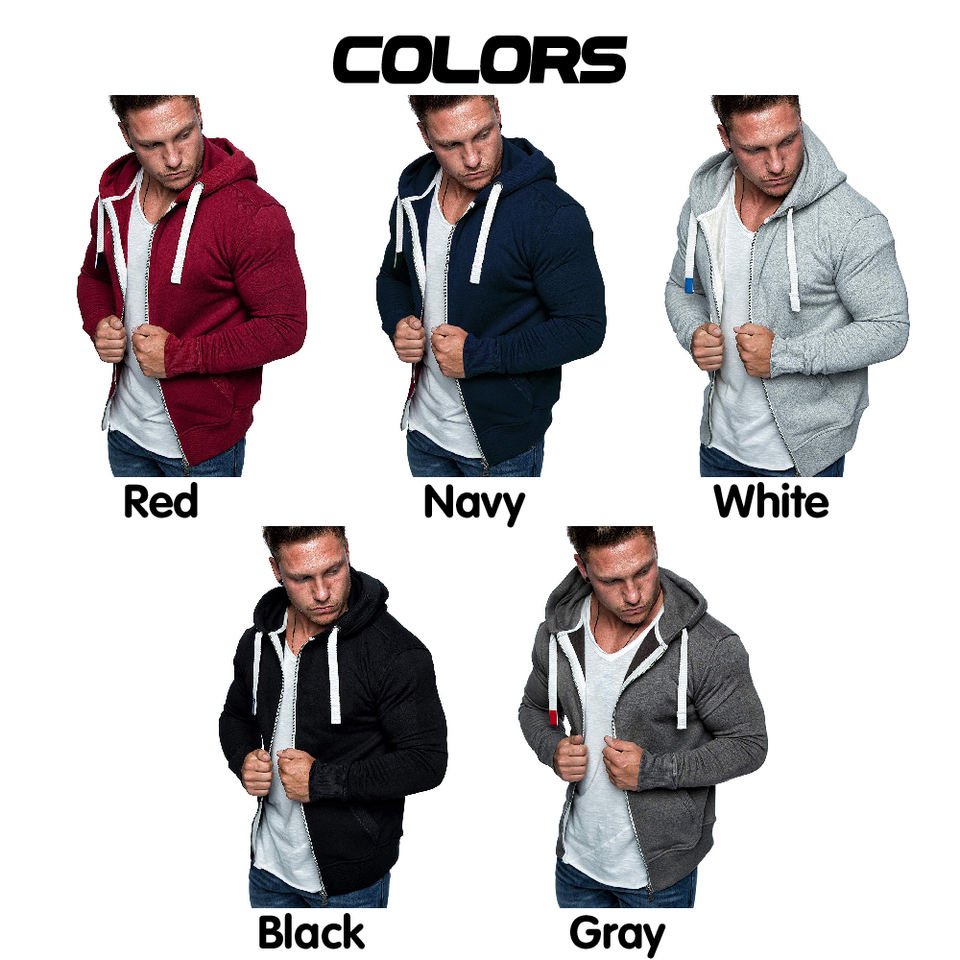 Hot selling manufactures custom men clothing winter cotton zip collar hoodie men blanks full zip custom plus size men's hoodies