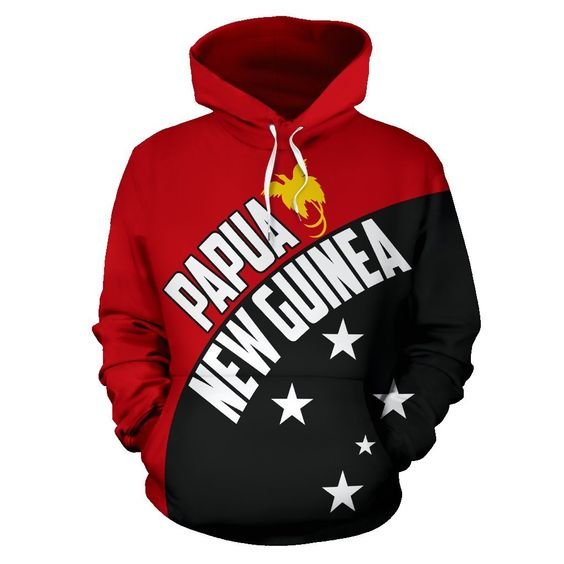 Wholesale Low Price Papua New Guinea Hoodie Papua New Guinea Flag Coat of Arms Since 1949 Sublimation Printing Men's Hoodie