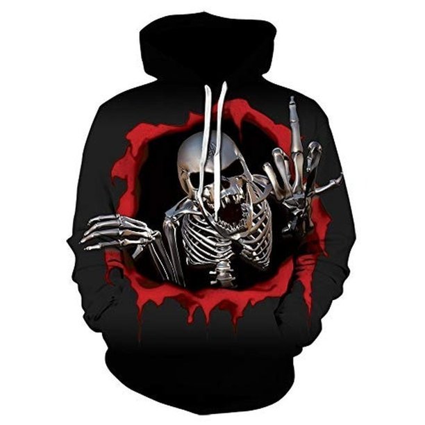 New product Men's Hoodies Skull Printed Graphic Sweatshirts Pullovers 3d print sweatshirt men's hoodies
