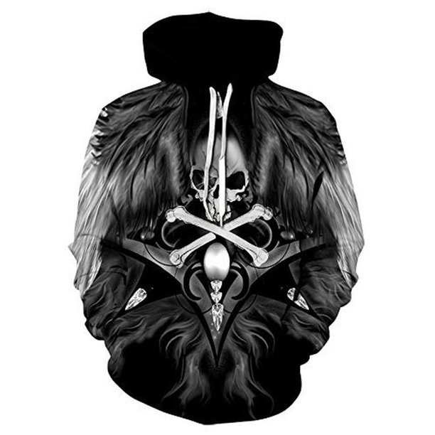 New product Men's Hoodies Skull Printed Graphic Sweatshirts Pullovers 3d print sweatshirt men's hoodies