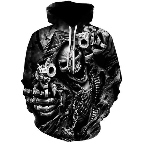 New product Men's Hoodies Skull Printed Graphic Sweatshirts Pullovers 3d print sweatshirt men's hoodies