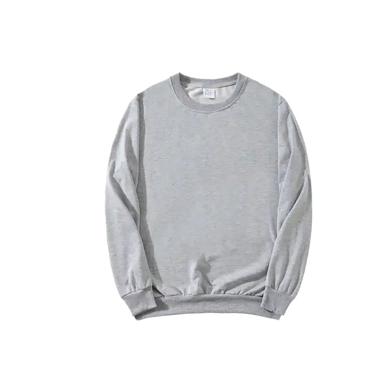 Gray sweatshirt US China warehouse blank sublimation sports fashion clothing polyester unisex light grey sweatshirt mix size