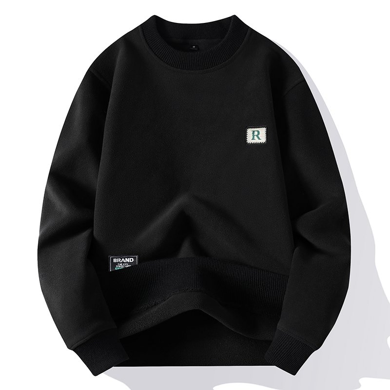 Wholesale Custom Logo Men's Thick Winter Hoodie with Print Pattern Long Sleeve Pullover Knitted Jacket Breathable Fashion Design