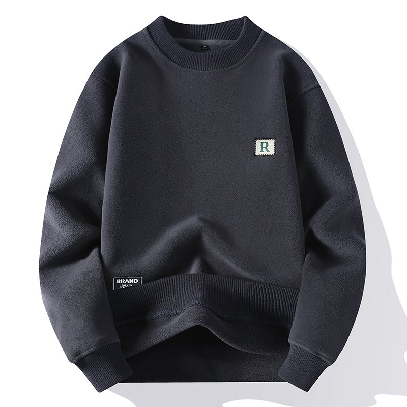 Wholesale Custom Logo Men's Thick Winter Hoodie with Print Pattern Long Sleeve Pullover Knitted Jacket Breathable Fashion Design