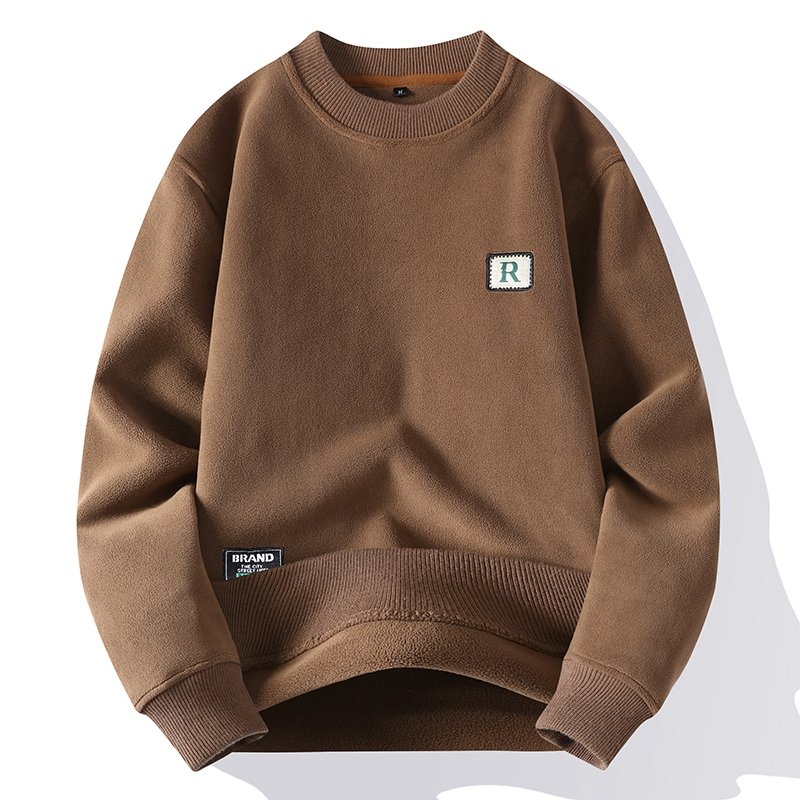 Wholesale Custom Logo Men's Thick Winter Hoodie with Print Pattern Long Sleeve Pullover Knitted Jacket Breathable Fashion Design