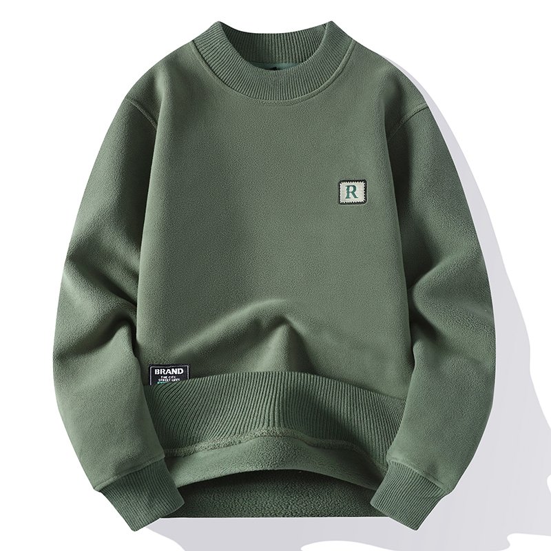 Wholesale Custom Logo Men's Thick Winter Hoodie with Print Pattern Long Sleeve Pullover Knitted Jacket Breathable Fashion Design