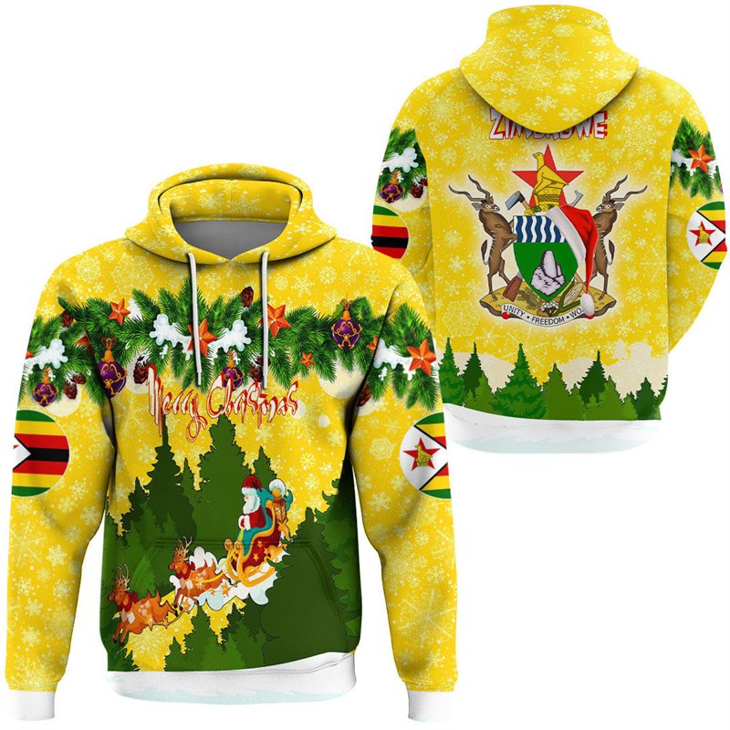 Zimbabwe Flag Map Graphic National Emblem Hoodie For Men Clothes Africa Boy Hoody Casual Men's Hoodies Sweatshirts