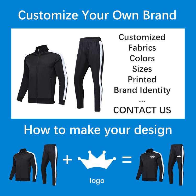 Latest Design Wholesale Custom Sportswear Tracksuits Fitness Sweatsuit Two Piece Track Suit For Men men's sets Customizable
