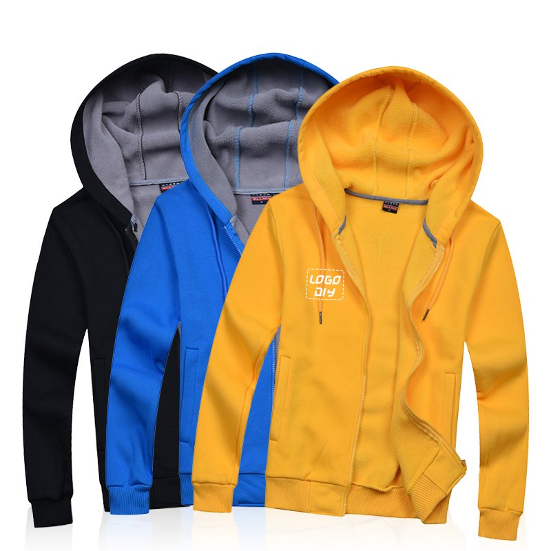 Plain High Quality Over size Organic Cotton zipper hoodies men's winter fleece hoodies casual hooded sweatshirts