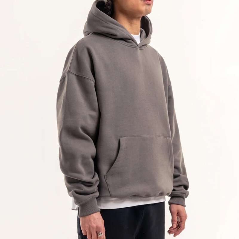 Luxury Cotton Thick Heavy Gsm French Terry Pullover Boxy Hoodie Custom Drop Shoulder Fleece Oversized Hoodies