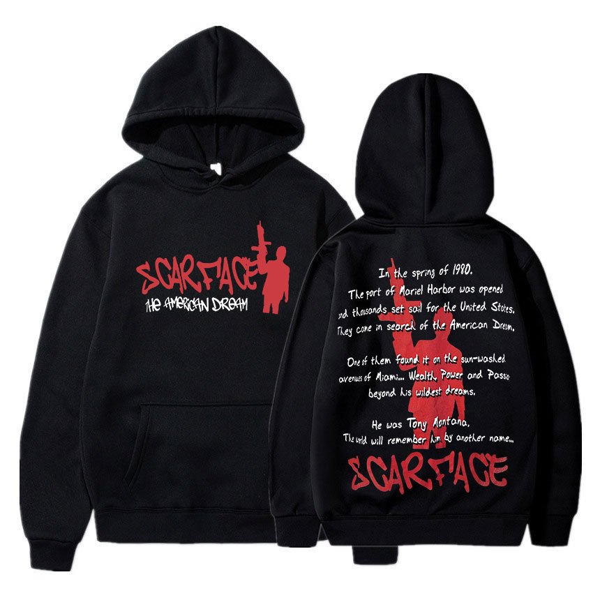 custom 3d printed American Classics scarface Iconic 80s Movie Tony plus size cotton Long Sleeve mens Hoodie Sweatshirts