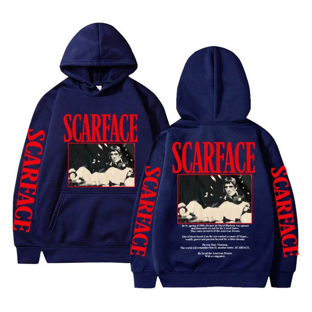 custom 3d printed American Classics scarface Iconic 80s Movie Tony plus size cotton Long Sleeve mens Hoodie Sweatshirts
