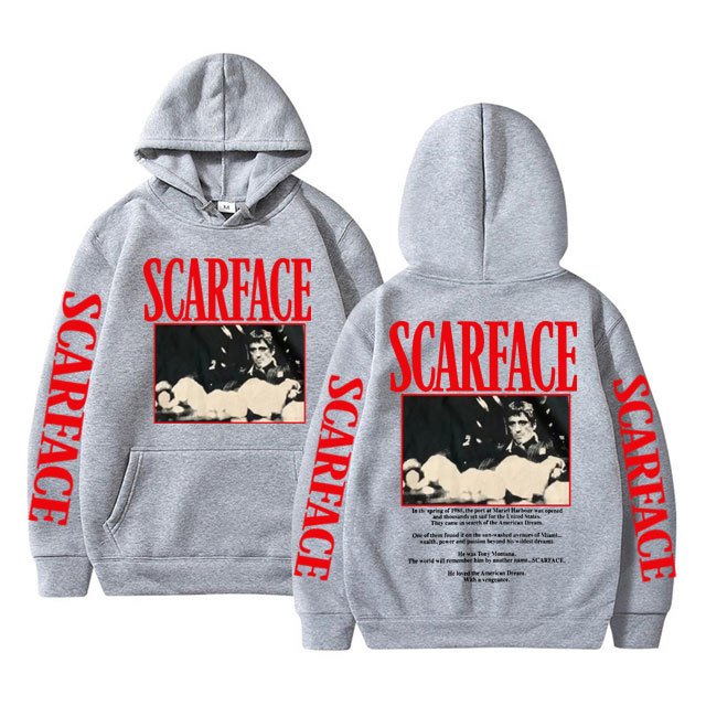 custom 3d printed American Classics scarface Iconic 80s Movie Tony plus size cotton Long Sleeve mens Hoodie Sweatshirts