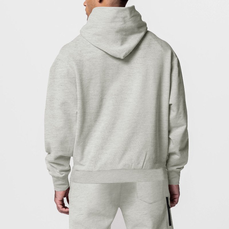 New Clothing Arrival Sports Jacket Sets Blank Color Fleece Inside Men's Hoodie Sets Zip-up Hoodie and Joggers