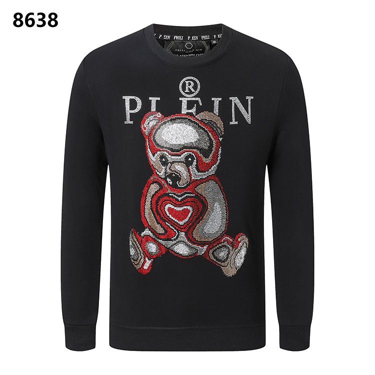 Spring and Autumn trend high quality fashion all-in-one men's skull iron drill slim cotton comfortable PLEIN sweatshirt