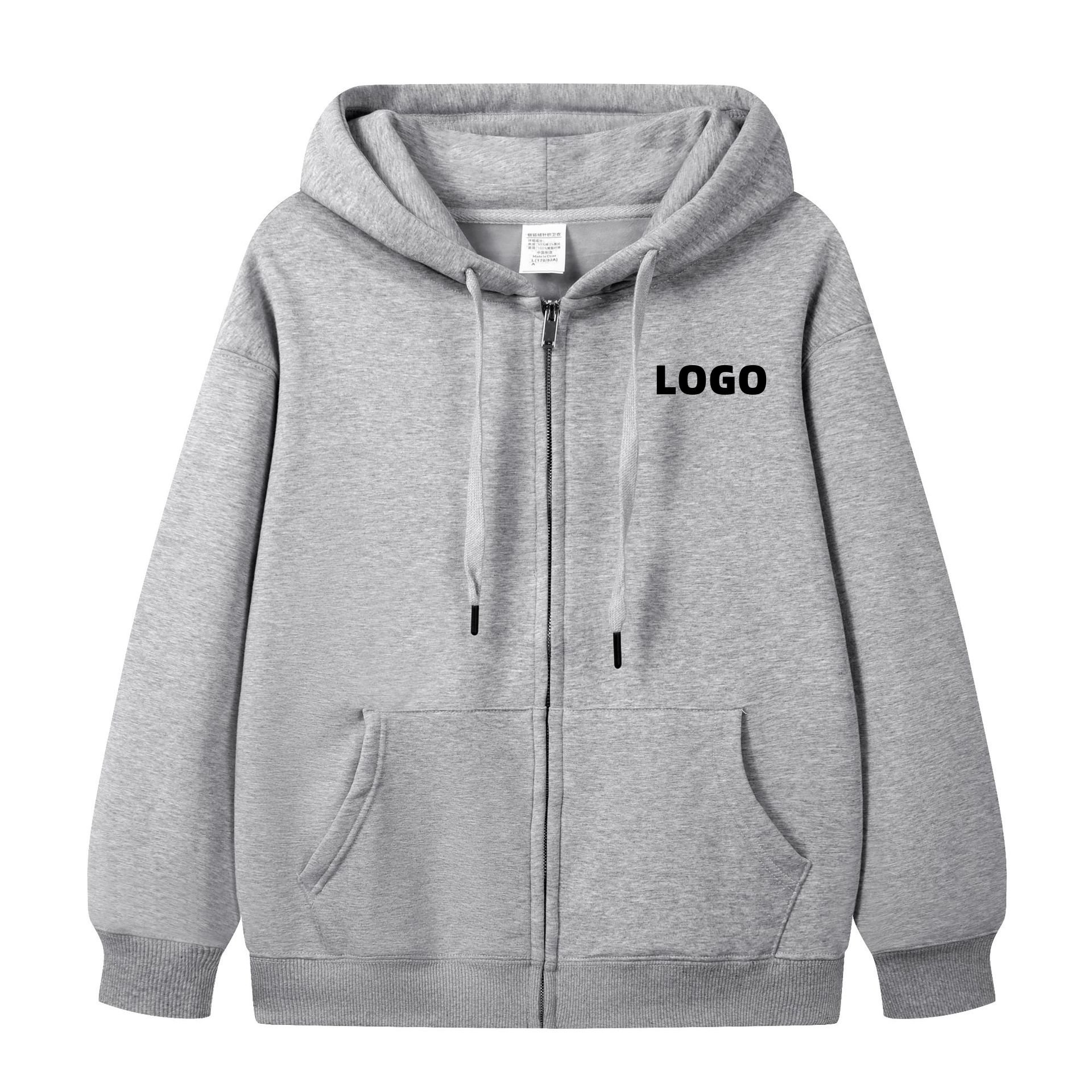 High Quality 500gsm Heavyweight Unisex Hoodies Wholesale Blank Custom Printing Logo Fleece men's Zip Up Hoodies Sweatshirts