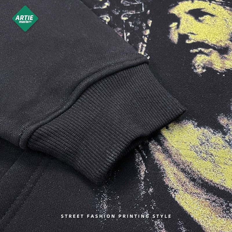Fleece men's Jesus print hoodie plus fleece thickening original fashion loose hoodie custom men's hoodie