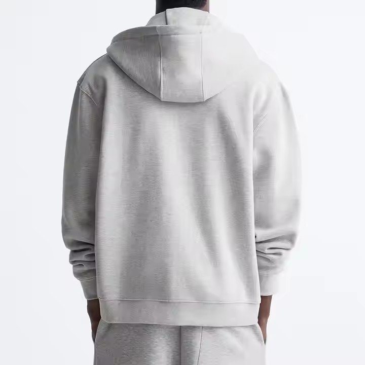Newly cropped boxy men fashion hoodie custom printing no string fleece fluffy oversized plus size men's hoodie