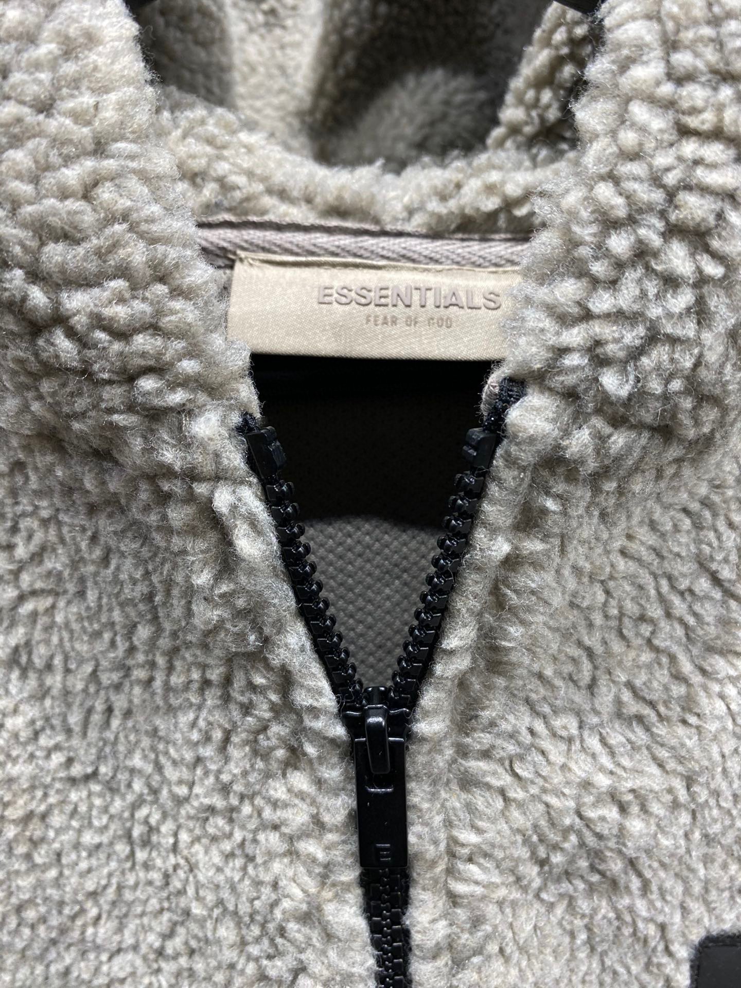 2024 hoodie hooded Hoodie Half zip lamb wool coat high street Hooded jacket Ess clothing Casual sportswear