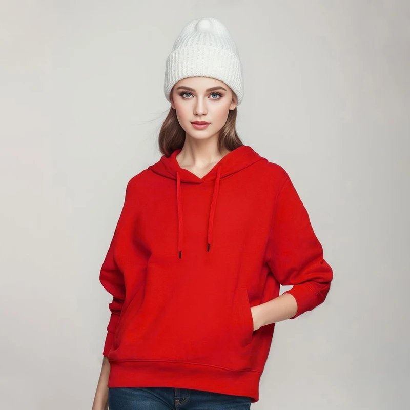 Wholesale Men's Oversized Black Hoodie Plain Cropped Gym Sports Fleece Pullover Cashmere Streetwear for Winter