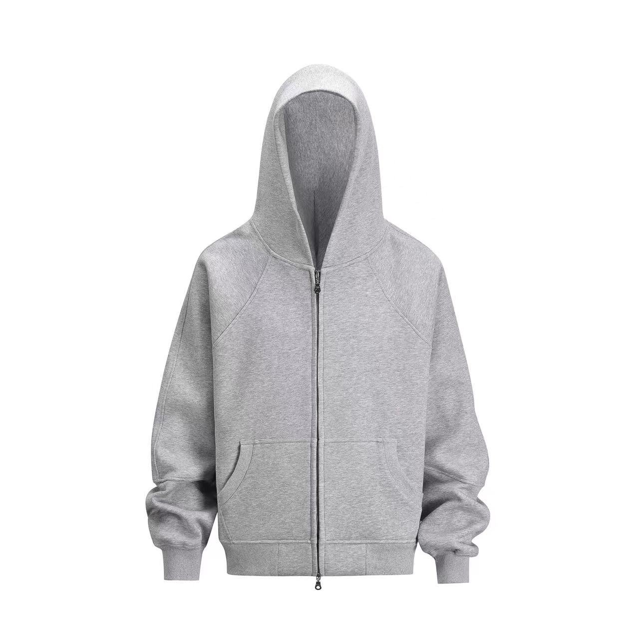 ODM/OEM wholesale puls size fashion men's hoodies full zip up custom embroidered logo hoodie for man and women
