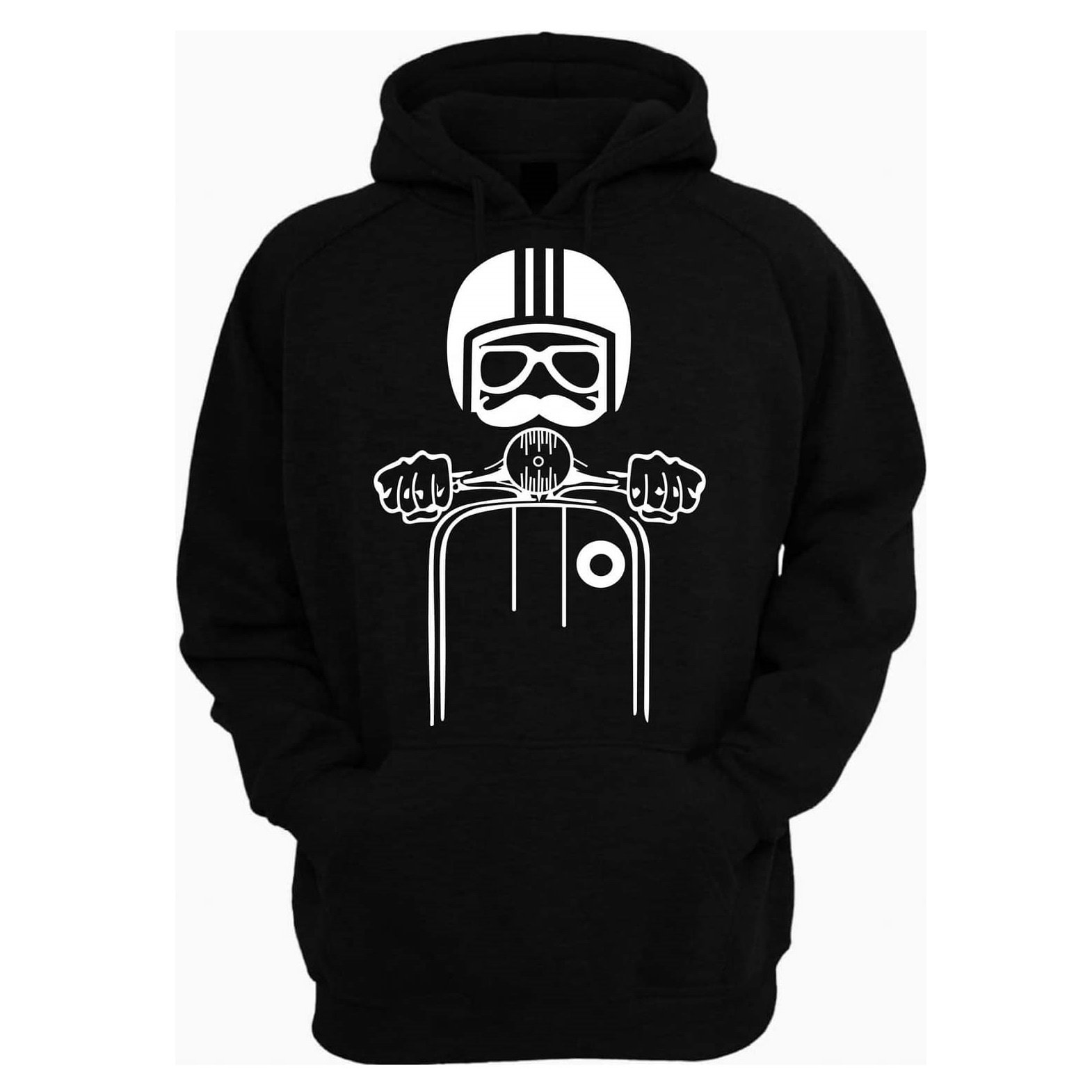 Custom Logo Plain 350gsm Heavy Weight Black Hoodie Thick Fleece Oversized Men's Hoodies