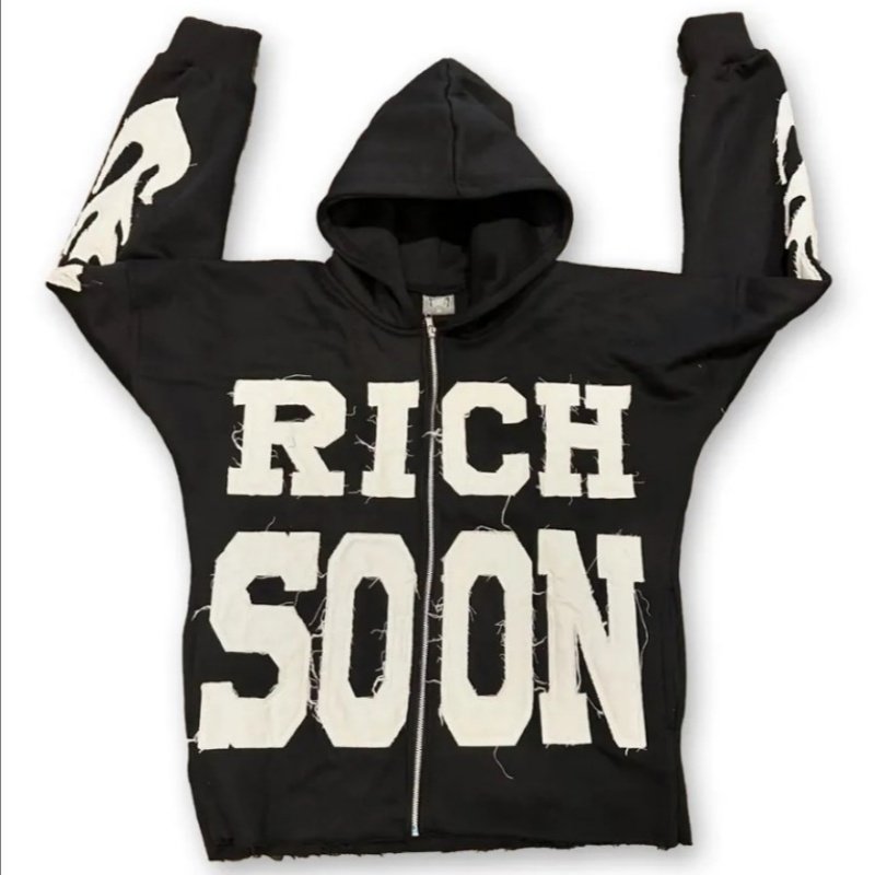 Custom Vintage Streetwear Distressed Letter Embroidery Cropped zipper Pullover Acid Wash Cropped Men's Hoodies H-608